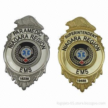 Police Badges, Available in Different Types of Finishes, Customized Designs Welcomed